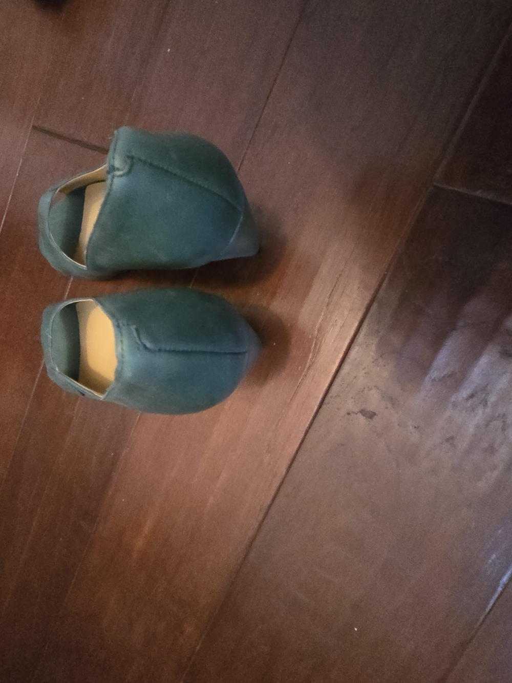 Nine West Teal Open-Toe Leather Heels - Picture 2 of 4